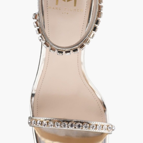 NWOB Marc Fisher Karima Ankle Strap Sandal Heels (rhinestone) - Picture 7 of 7